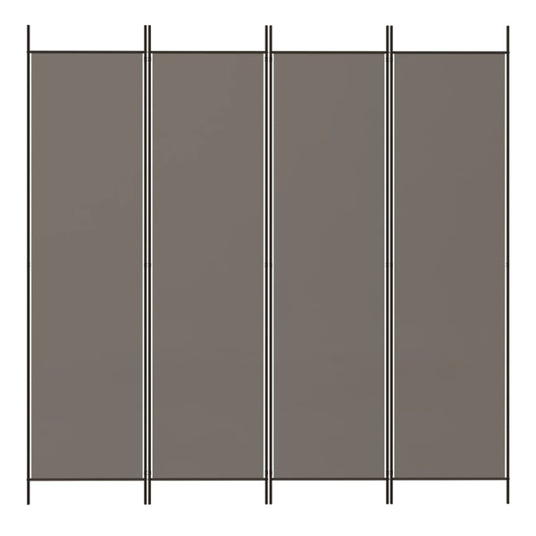 4-paneelinen Tilanjakaja antrasiitti 200x200 cm kangas