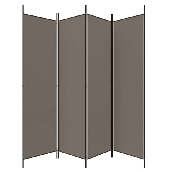 4-paneelinen Tilanjakaja antrasiitti 200x200 cm kangas