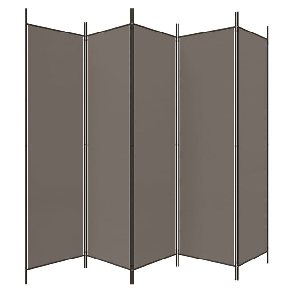 5-paneelinen Tilanjakaja antrasiitti 250x200 cm kangas