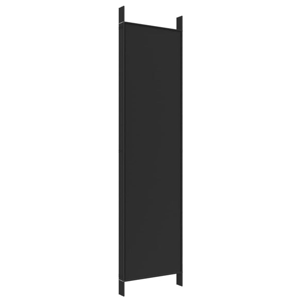 5-paneelinen Tilanjakaja musta 250x200 cm kangas