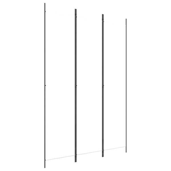 3-paneelinen Tilanjakaja valkoinen 150x220 cm kangas