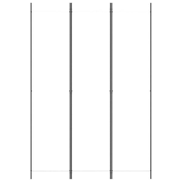 3-paneelinen Tilanjakaja valkoinen 150x220 cm kangas