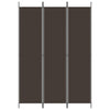 3-paneelinen Tilanjakaja ruskea 150x220 cm kangas