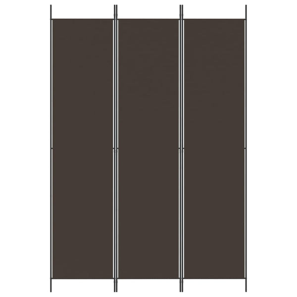 3-paneelinen Tilanjakaja ruskea 150x220 cm kangas