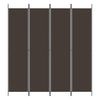 4-paneelinen Tilanjakaja ruskea 200x220 cm kangas