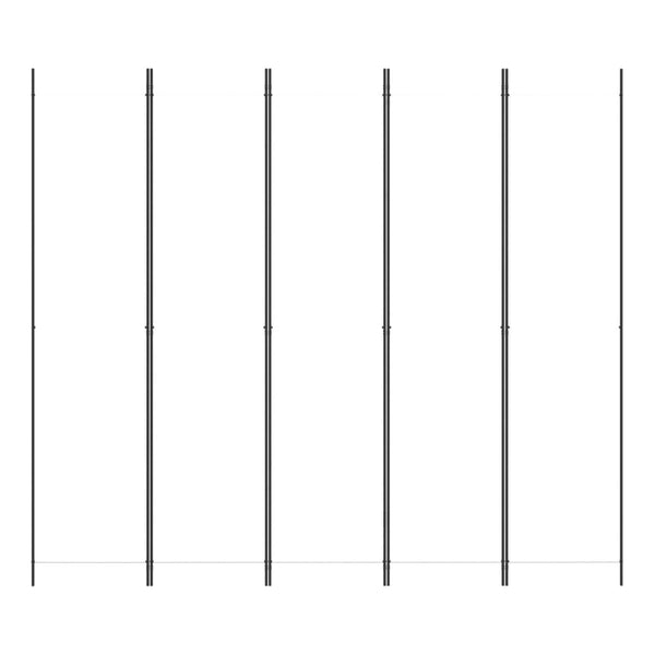 5-paneelinen Tilanjakaja valkoinen 250x220 cm kangas