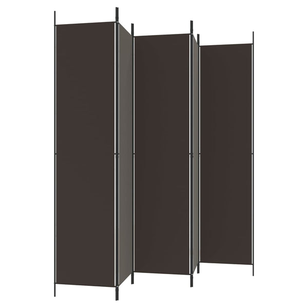 5-paneelinen Tilanjakaja ruskea 250x220 cm kangas