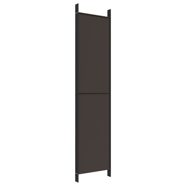 5-paneelinen Tilanjakaja ruskea 250x220 cm kangas