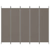 5-paneelinen Tilanjakaja antrasiitti 250x220 cm kangas