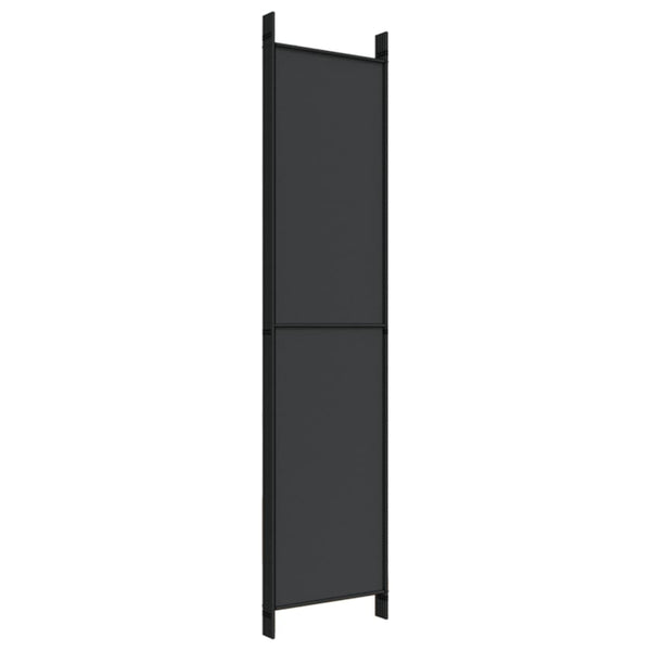 5-paneelinen Tilanjakaja musta 250x220 cm kangas