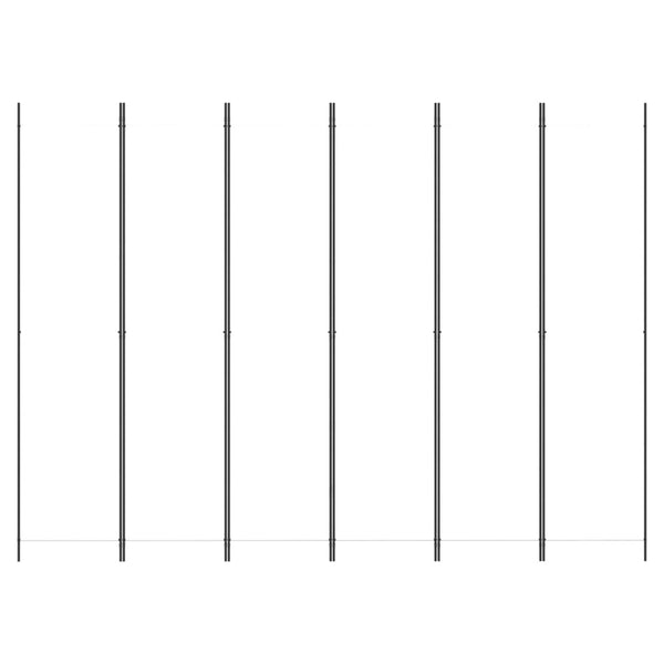 6-paneelinen Tilanjakaja valkoinen 300x220 cm kangas