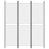 3-paneelinen Tilanjakaja valkoinen 150x180 cm kangas