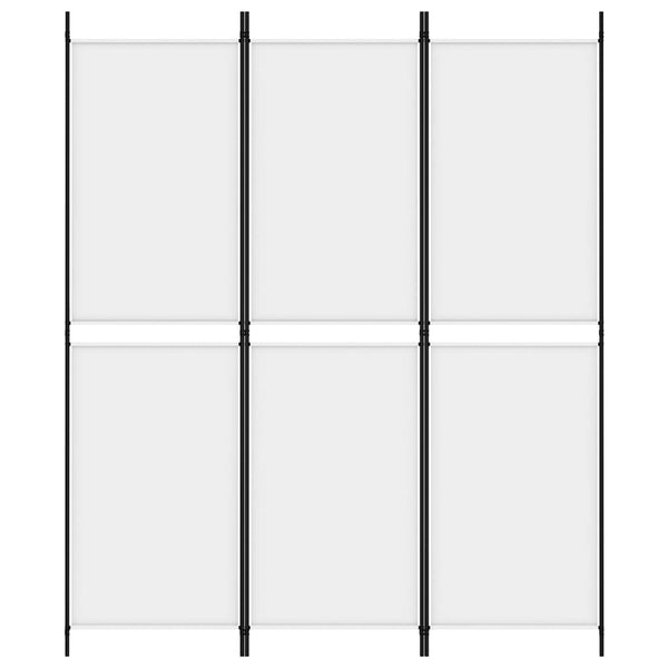 3-paneelinen Tilanjakaja valkoinen 150x180 cm kangas
