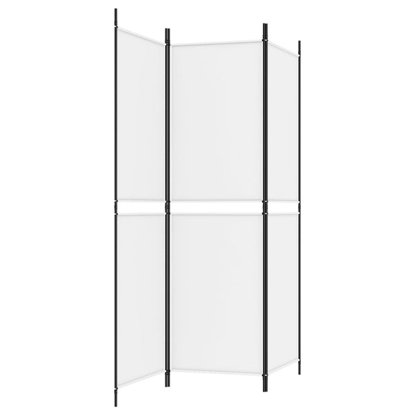 3-paneelinen Tilanjakaja valkoinen 150x180 cm kangas
