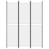 3-paneelinen Tilanjakaja valkoinen 150x200 cm kangas