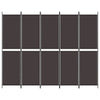 5-paneelinen Tilanjakaja ruskea 250x200 cm kangas