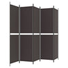 5-paneelinen Tilanjakaja ruskea 250x200 cm kangas