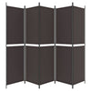 5-paneelinen Tilanjakaja ruskea 250x200 cm kangas