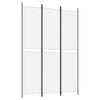 3-paneelinen Tilanjakaja valkoinen 150x220 cm kangas