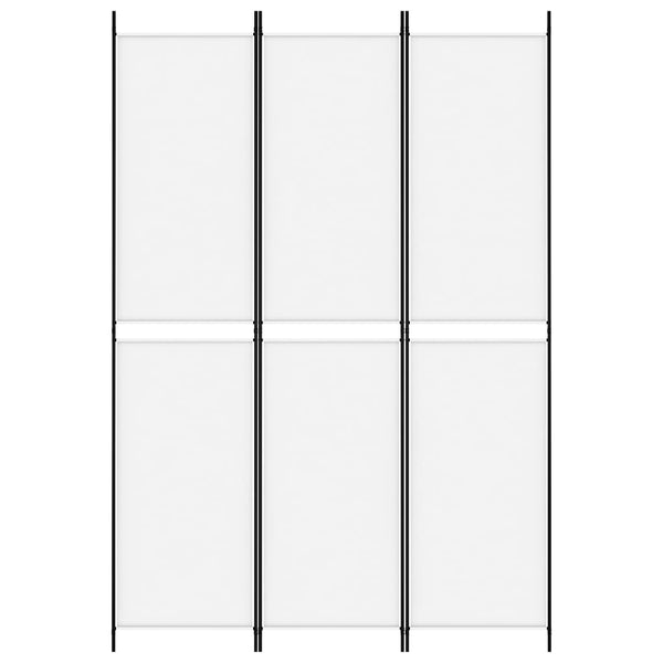 3-paneelinen Tilanjakaja valkoinen 150x220 cm kangas