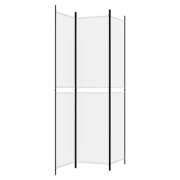 3-paneelinen Tilanjakaja valkoinen 150x220 cm kangas