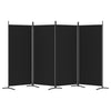 4-paneelinen Tilanjakaja musta 346x180 cm kangas