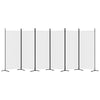 6-paneelinen Tilanjakaja valkoinen 520x180 cm kangas