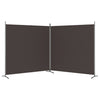 2-paneelinen Tilanjakaja ruskea 348x180 cm kangas