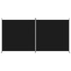 2-paneelinen Tilanjakaja musta 348x180 cm kangas