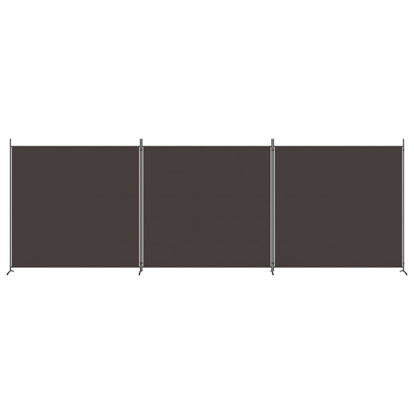 3-paneelinen Tilanjakaja ruskea 525x180 cm kangas
