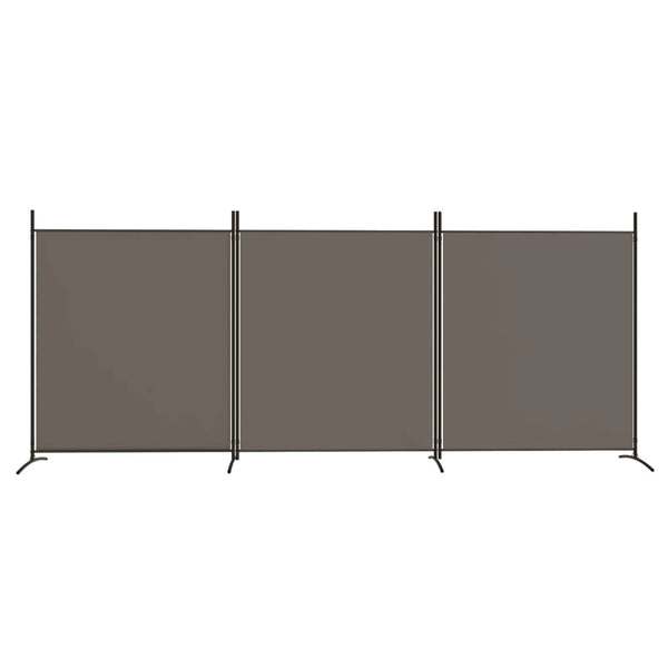 3-paneelinen Tilanjakaja antrasiitti 525x180 cm kangas