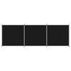 3-paneelinen Tilanjakaja musta 525x180 cm kangas