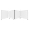 4-paneelinen Tilanjakaja valkoinen 698x180 cm kangas