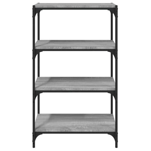 Kirjahylly harmaa Sonoma 60x33x100 cm tekninen puu ja teräs