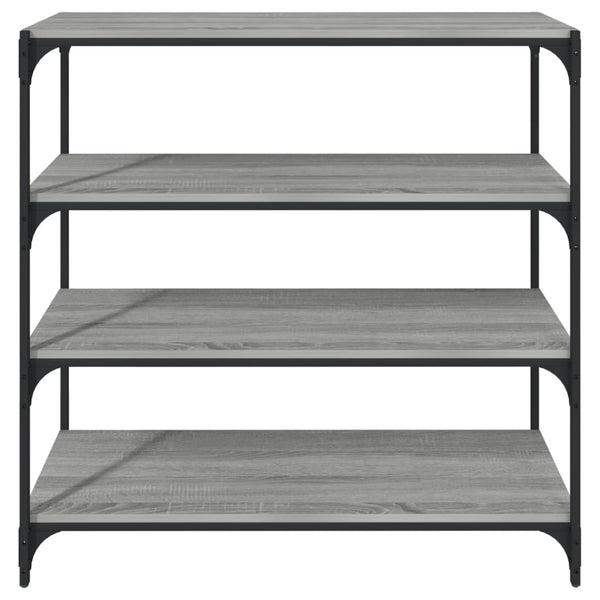 Kirjahylly harmaa Sonoma 100x33x100 cm tekninen puu ja teräs