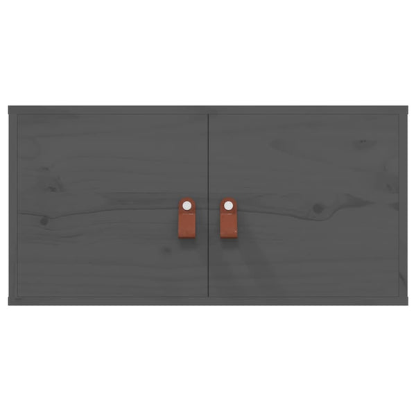 Seinäkaapit 2 kpl harmaa 60x30x30 cm täysi mänty