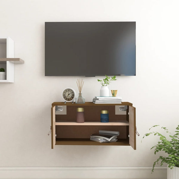 Seinäkaappi hunajanruskea 60x30x30 cm täysi mänty
