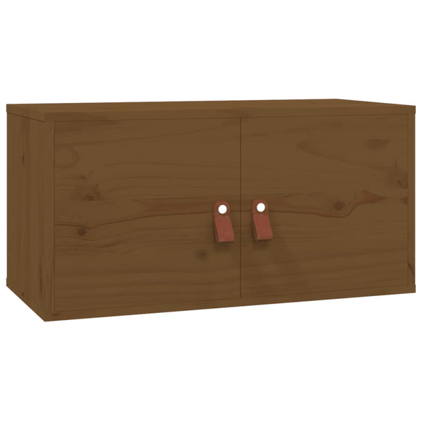 Seinäkaapit 2 kpl hunajanruskea 60x30x30 cm täysi mänty