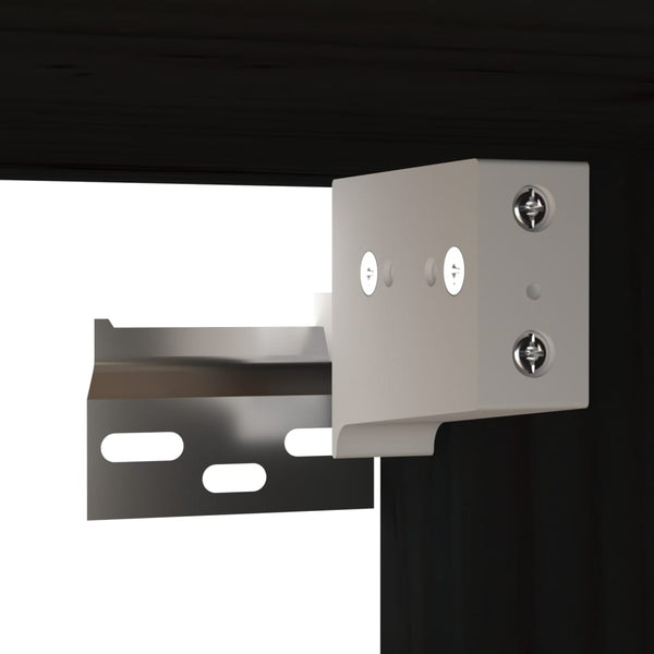Seinäkaapit 2 kpl musta 60x30x30 cm täysi mänty