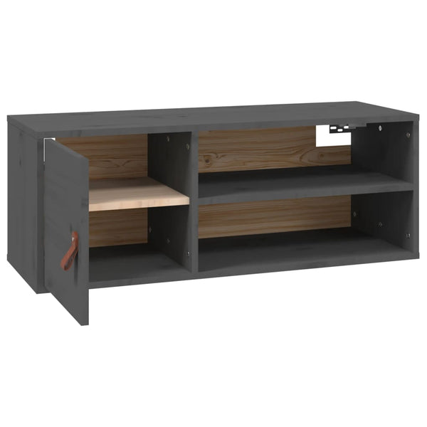 Seinäkaappi harmaa 80x30x30 cm täysi mänty