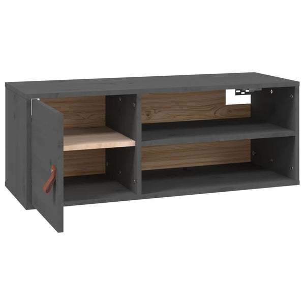 Seinäkaappi harmaa 80x30x30 cm täysi mänty