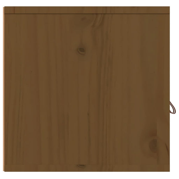 Seinäkaappi hunajanruskea 80x30x30 cm täysi mänty