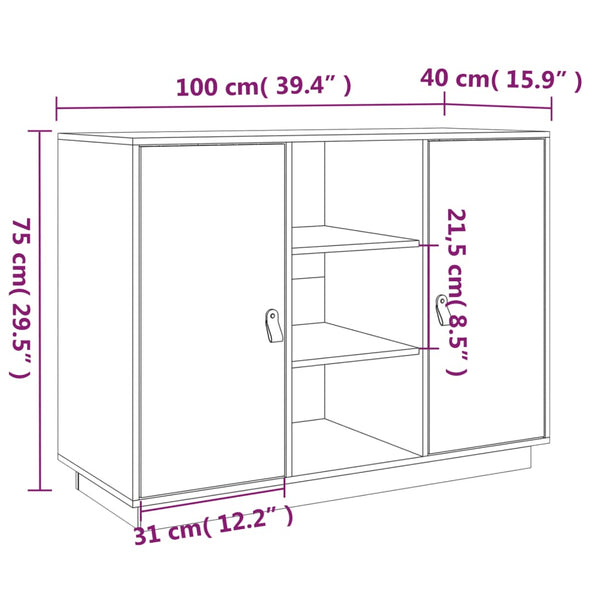 Senkki 100x40x75 cm täysi mänty