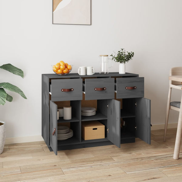 Senkki harmaa 100x40x75 cm täysi mänty