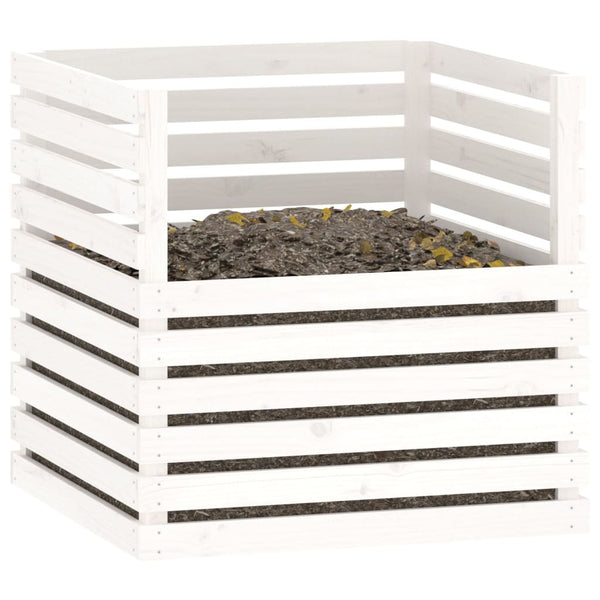 Komposti valkoinen 80x80x78 cm täysi mänty