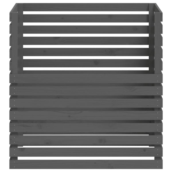 Komposti harmaa 100x100x102 cm täysi mänty