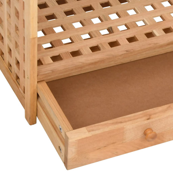 Kenkätelineet laatikolla 70x27x81 cm täysi pähkinäpuu