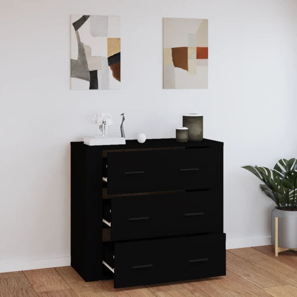 Senkki musta 80x33x70 cm tekninen puu