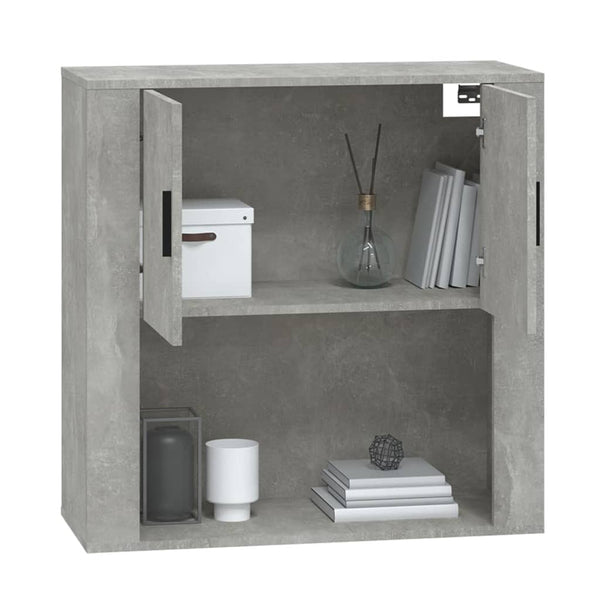 Betoninharmaa seinäkaappi Volea 80x33x80cm (puinen)