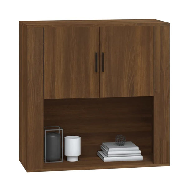 Seinäkaappi ruskea tammi 80x33x80 cm tekninen puu